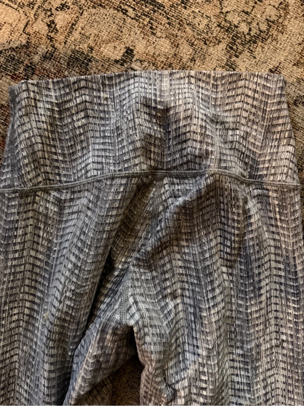 lululemon athletica Gray Patterned High-Rise Leggings